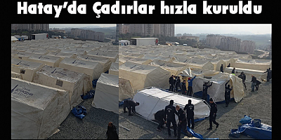 İzmir ekibi koordinasyon merkezi için Hatay’da Çadırlar hızla kuruldu