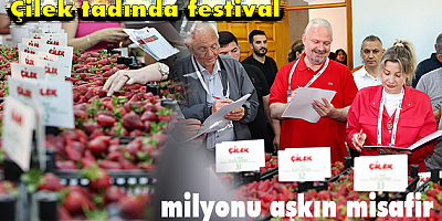 Çilek tadında festival, milyonu aşkın misafir ağırladı.