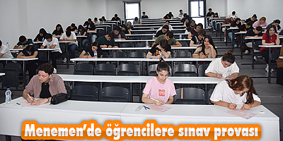 Menemen'de YKS öncesi prova üniversite amfisinde