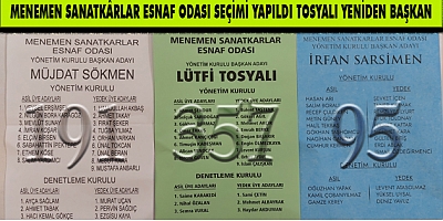 SANATKARLAR ESNAF ODASI SEÇİMLERİNİ YEŞİL LİSTE KAZANDI