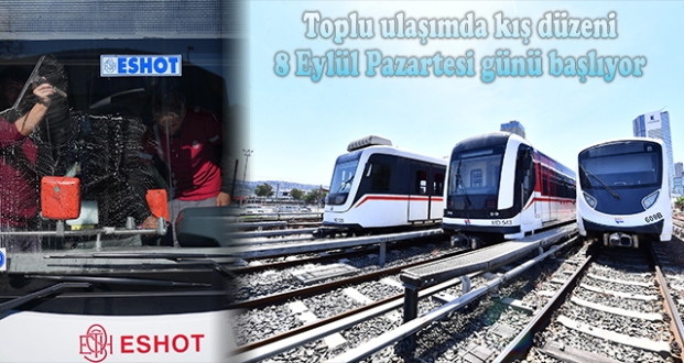 Toplu ulaşımda kış düzeni 8 Eylül Pazartesi günü başlıyor
